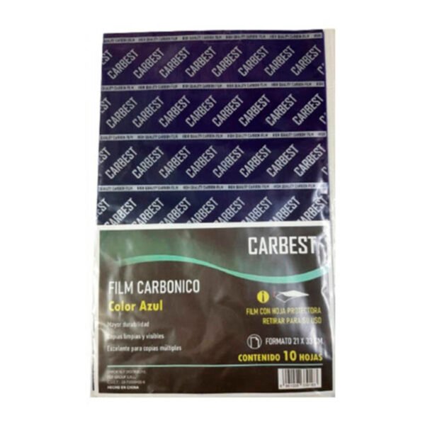 Carbónico Carbest  Azul x 10 Hojas