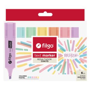 Resaltador Filgo Chato Pastel x 6