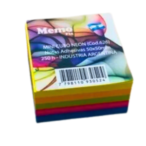 Notas Adhesivas Memo Fix Mini Cubo Flúor 50X50 250 Hjs.