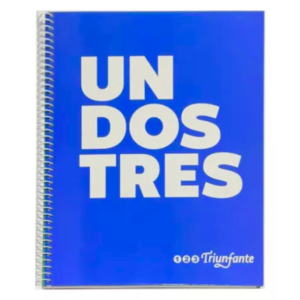 Cuaderno Espiral Triunfante 123 21×27 cm Tapa Dura 100 Hojas Rayadas