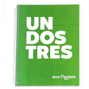 Cuaderno Espiral Triunfante 123 21×27 cm Tapa Dura 100 Hojas Cuadriculadas