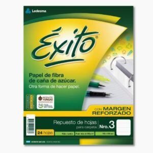 Repuesto Exito Ecologico 24 Hojas Rayadas Con Margen Reforzado